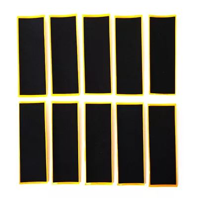 10PCS Wooden Fingerboard Deck Uncut Tape Stickers Black Foam Grip Tape Stick~yq • $10.61