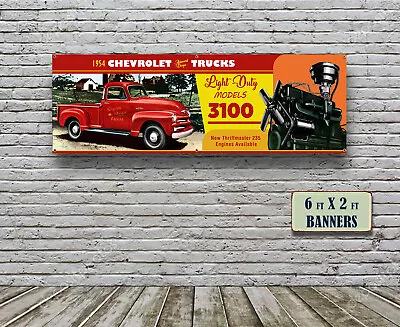 1954 Chevrolet Pickup Light Duty Truck Dealer Garage Banner Chevy SBC 3100 • $64.99