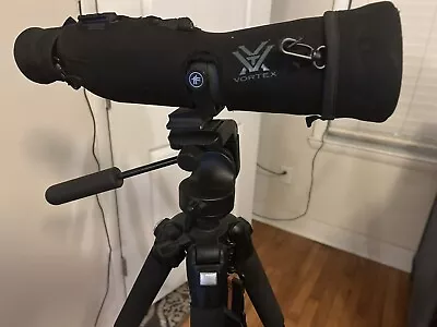 Vortex Viper Honing Scope With A Vanguard Strap And Adjustable Wooden Tripod. • $1700