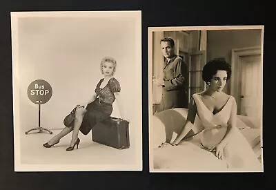 Elizabeth Taylor  Cat On A Hot Tin Roof  & Marilyn Monroe  Bus Stop  B&w Photos • $0.99