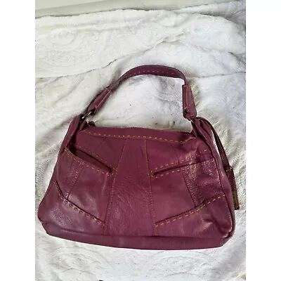 JOE'S JEANS VIOLET Purple LEATHER SHOULDER BAG • $11.99