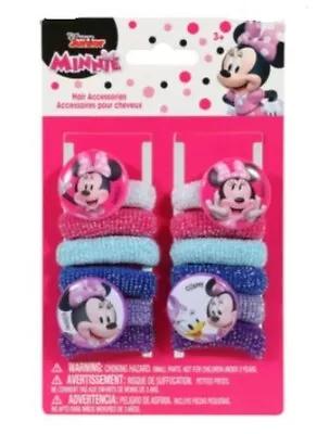New Set Of 2 Disney Minnie Mouse Girls Hair Accessories 24 Pieces Ponytail Ties • $6.29