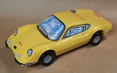 Yellow Ferrari Dino 246 GT Ceramic Decanter- Made In Italy 1970s Beautiful • $79.99