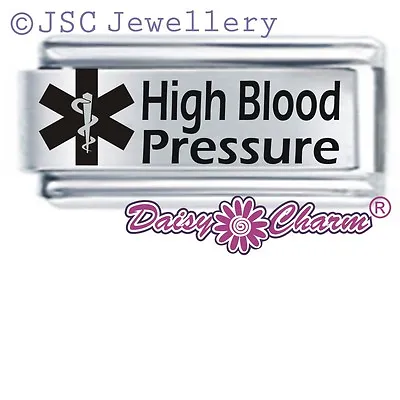 Daisy Charm MEDICAL ALERT - High Blood Pressure For Italian Modular Bracelet • £5.81