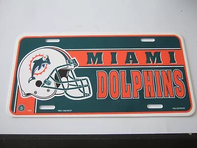 Rare Vintage  1999  Miami Dolphins Plastic License Plate  1105 Tag Express   Htf • $15