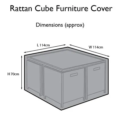 RayGar 9 Piece 8 Seater Rattan Garden Furniture Cube Set Cover Heavy Duty Black • £39.99