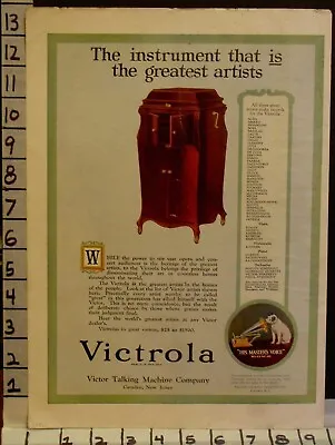 1920 Victor Victrola Phonograph Music Instrument Opera Camden Nj  2308023080 • $21.95