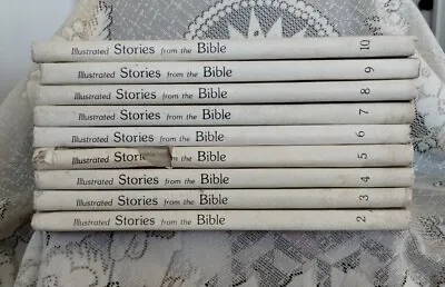$10 • Buy Illustrated Stories From The Bible 1980 9 Book Lot Set Vintage First Edition HC