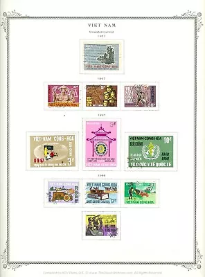 South Vietnam Printable Stamp Album Over 50 Pages And Completed The Collections • $11.50
