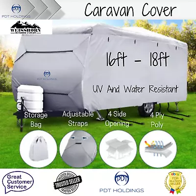 Weisshorn 16-18ft Caravan Cover Campervan 4 Layer UV Water Resistant • $138.58