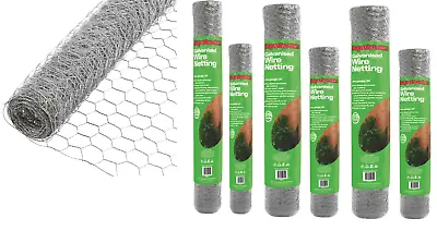 Galvanised Wire Netting Mesh Aviary Fencing Fence Chicken Rabbit 13mm 25mm 50mm  • £4.93