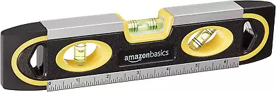 9-Inch Magnetic Torpedo Level And Ruler 180/90/45 Degree Bubbles Black • $13.09