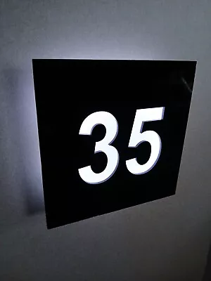 House Number Plaques Personalised House Signs 12v Light Illuminated Door Signs • £49.95