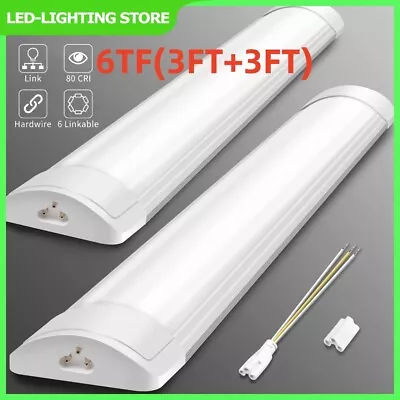 6FT LED Strip Lights Batten Tube Light Office Shop Garage Ceiling Lamp Daylight • £12.99