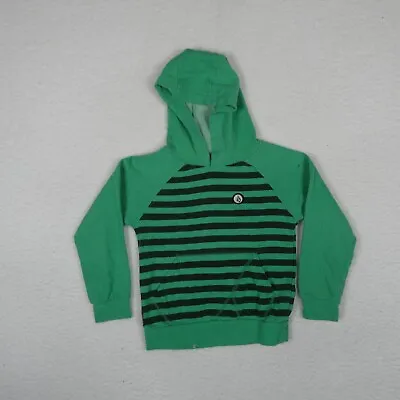 Volcom Sweater Boys Medium/Large Green/Black Striped Pullover Hoodie • $1.99