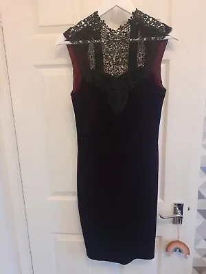 Roman Velvet And Lace Womens Dress Size 12 Great Occasion Dress • £12