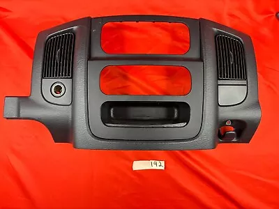 02-05 Dodge RAM Dash RADIO Bezel Climate Trim Panel W/ Vents Storage Black OEM • $116.32