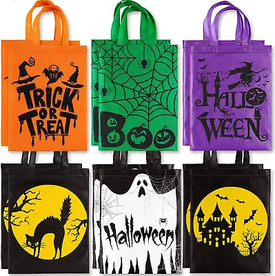 £18.05 • Buy Whaline 12 Pack Halloween Trick Or Treat Bags Non-Woven Tote Gift Bag Skull... 