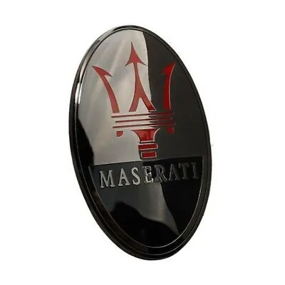 Quatrroporte Ghibli Front Bumper Emblem Badge Black For Maserati Granturismo  • $20