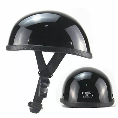 DOT Beanie Helmet Half Helmet Cap Lightest Motorcycle FLAT Skid Scooter Chopper • $28.99