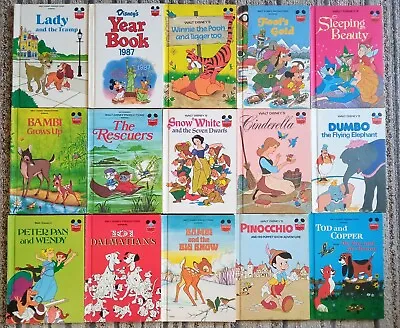 Lot Of (15) Vintage Disney S Wonderful World Of Reading Books - Snow White Bambi • $39.99