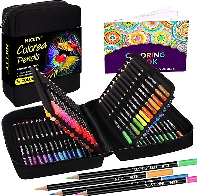 Colouring Pencils Art Set - 76 Coloured Pencils For Adults Artist Pencil Art Set • £19.54