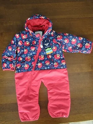 Roxy Infant Snowsuit Roxy Rose Baby 6-12M Sesame Street Elmo Winter Dryflight • $49.99