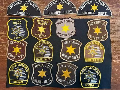 Vintage Obsolete State Of Michigan Sheriff’s Patches Mixed  Lot Of 15 Item 275 • $12.39