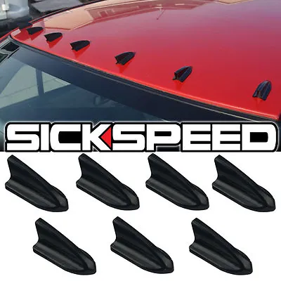 7 Pc Air Vortex Generator/diffuser Fin Set/kit For Spoiler Roof Wing Trunk Z6 • $12.88