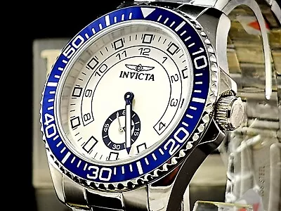 NEW Invicta Pro Diver 44mm White Dial Men's Quartz Stainless Steel Watch • $0.99