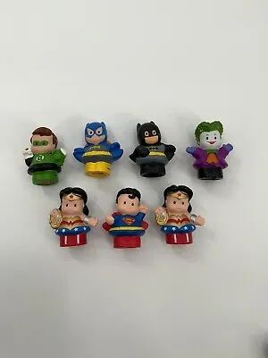 $14.99 • Buy Fisher Price Little People DC Comic Super Hero’s Lot Of 7 Batman Superman Joker