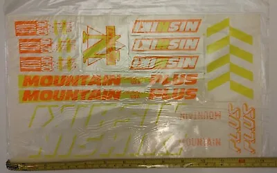 Nishiki Decal Sheet NOS MTB Bike Mountain Plus White Orange Yellow Vintage Race • $19.99