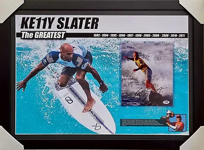 $595 • Buy Kelly Slater 'The Greatest' Signed & Framed Photo Case (PSA DNA #I28164).