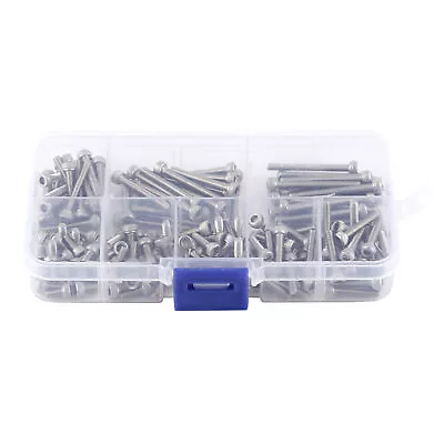 160pcs M3 Stainless Steel Metric Thread Hex Socket Cap Head Screws Bolts Kit • $12.45