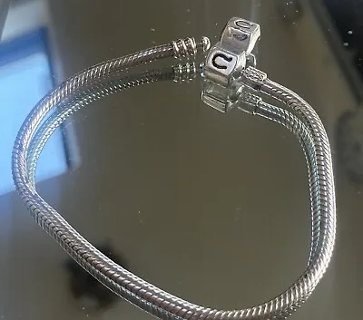 Genuine Sterling Silver Chamilia Bracelet 19cm 925 ALE Crown Above O NO BOX • £24.99