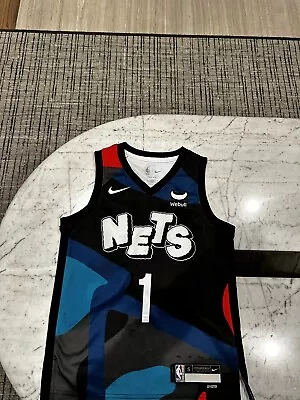 Kids Brooklyn Nets Mikal Bridges Nike 23-24  Swingman Jersey City Edition Kaws • $45