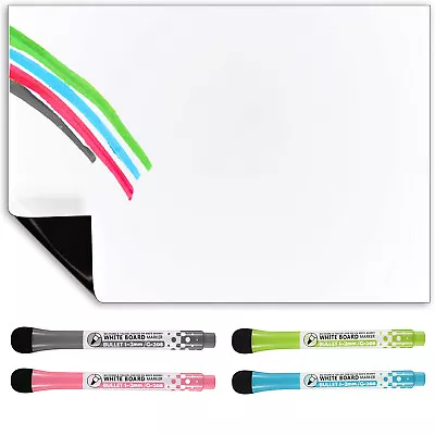 Magnetic Fridge Whiteboard Dry Erase Magnet Memo Board Kitchen Notice Planner  • £11.95