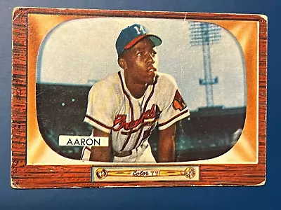 1955 Bowman Hank Aaron #179 Crease FILLER Selling As Authentic Only • $108