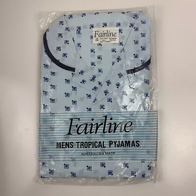 Vintage NOS Mens Fairline Tropical Pyjamas Sleepwear Size 105cm Poly/Cotton New • $35