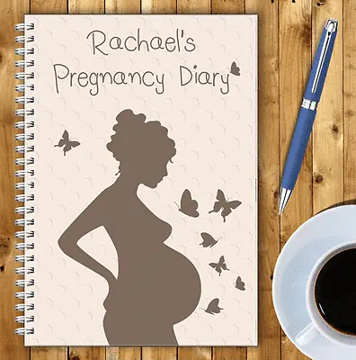 £7.44 • Buy A5 Personalised Pregnancy Diary, Wire Bound Pregnancy Journal, Gift, Own Name,03