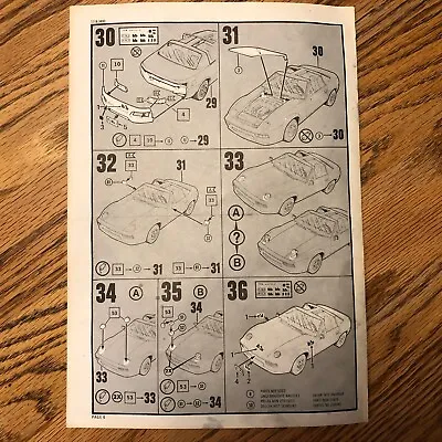 Vintage 1982 Revell Model Kit B&B PORSCHE 928 Targa Assembly Instructions • $8.99