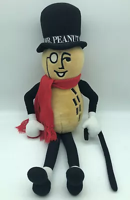 Vintage 1991 Mr. Peanut Plush Stuffed Doll With Cane Red Scarf Hat 26  Planters • $21.50