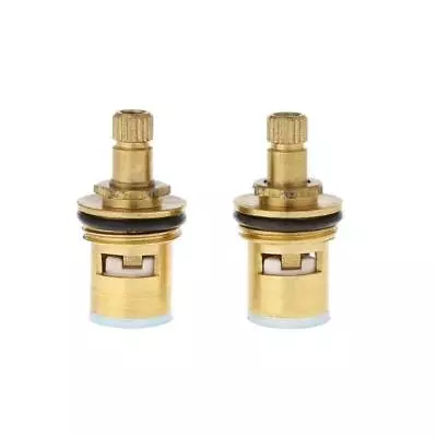 2pcs G1/2 Ceramic Disc Cartridge Hot Cold Tap Valve - Brass Faucet 1/4 Turn • £4.24