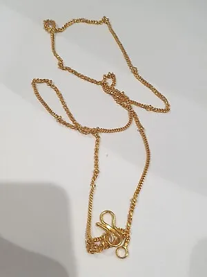  Men/Women Yellow Gold Filled Daily Wear Thin Cord Necklace Chain 20inch • £6.99