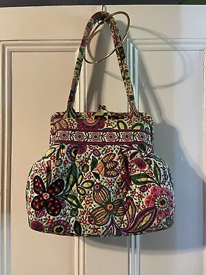 Vera Bradley Alice Purse Retired Viva La Vera Fabric Kiss Lock Floral • $20