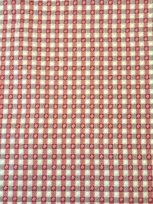 Vintage Mid-century  Woven Gingham Check Sewing Fabric 1 Yd 17   X 52   Home Dec • $16.50