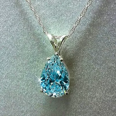 Elegant 925 Silver Filled Necklace Pendant Women Cubic Zircon Wedding Jewelry • $2.28