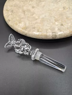 Mikasa Diamond Fire Clear Crystal Grape Wine Bottle Stopper • $10