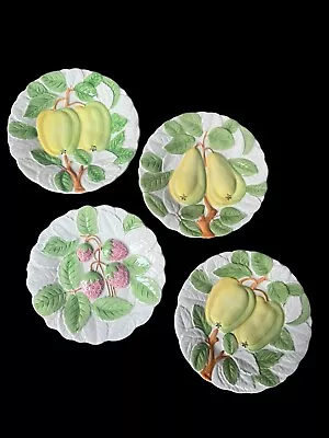 (4) Vintage 1987 Fruit Du Jour By Shafford Majolica Salad Plates 8in • $30