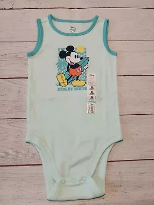 ~NWT Baby Jumping Beans MICKEY MOUSE W/ Surfboard Graphic Bodysuit/One Piece~24M • $13.99